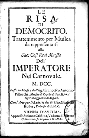 Frontespizio del libretto musicato da F.A. Pistocchi (1700))_Vannoni